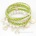Handmade with faux pearl bijoux leather bracelet for teen girl bracelets